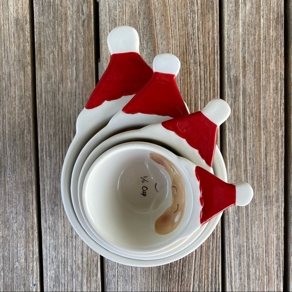 Christmas Santa Claus Ceramic Measuring Cups - Picture 6 of 8